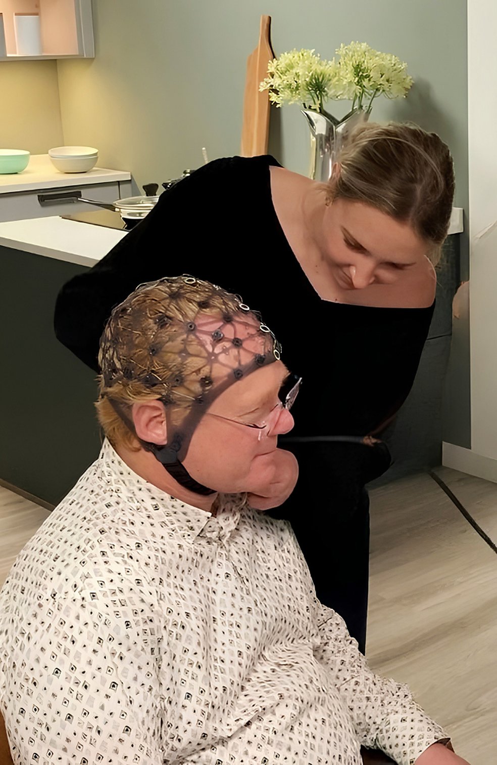 Melissa bij neuromarketingonderzoek
